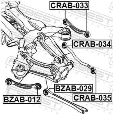 FEBEST Подвеска, Рычаг Независимой Подвески Колеса CRAB-033 купить,NaN