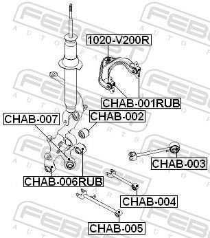 FEBEST Подвеска, Рычаг Независимой Подвески Колеса CHAB-001RUB купить,7970