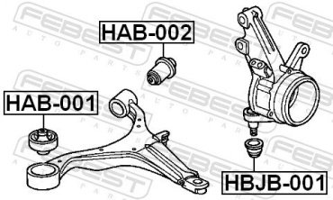 FEBEST Подвеска, Рычаг Независимой Подвески Колеса HAB-001