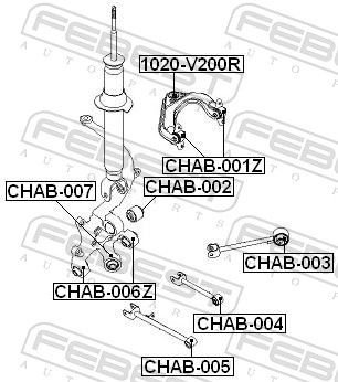 FEBEST Подвеска, Рычаг Независимой Подвески Колеса CHAB-002 купить,NaN