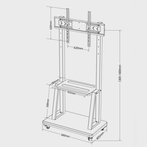 Cтойка для телевизора FD-1700M 32"-55" 56x40.5x148см черный