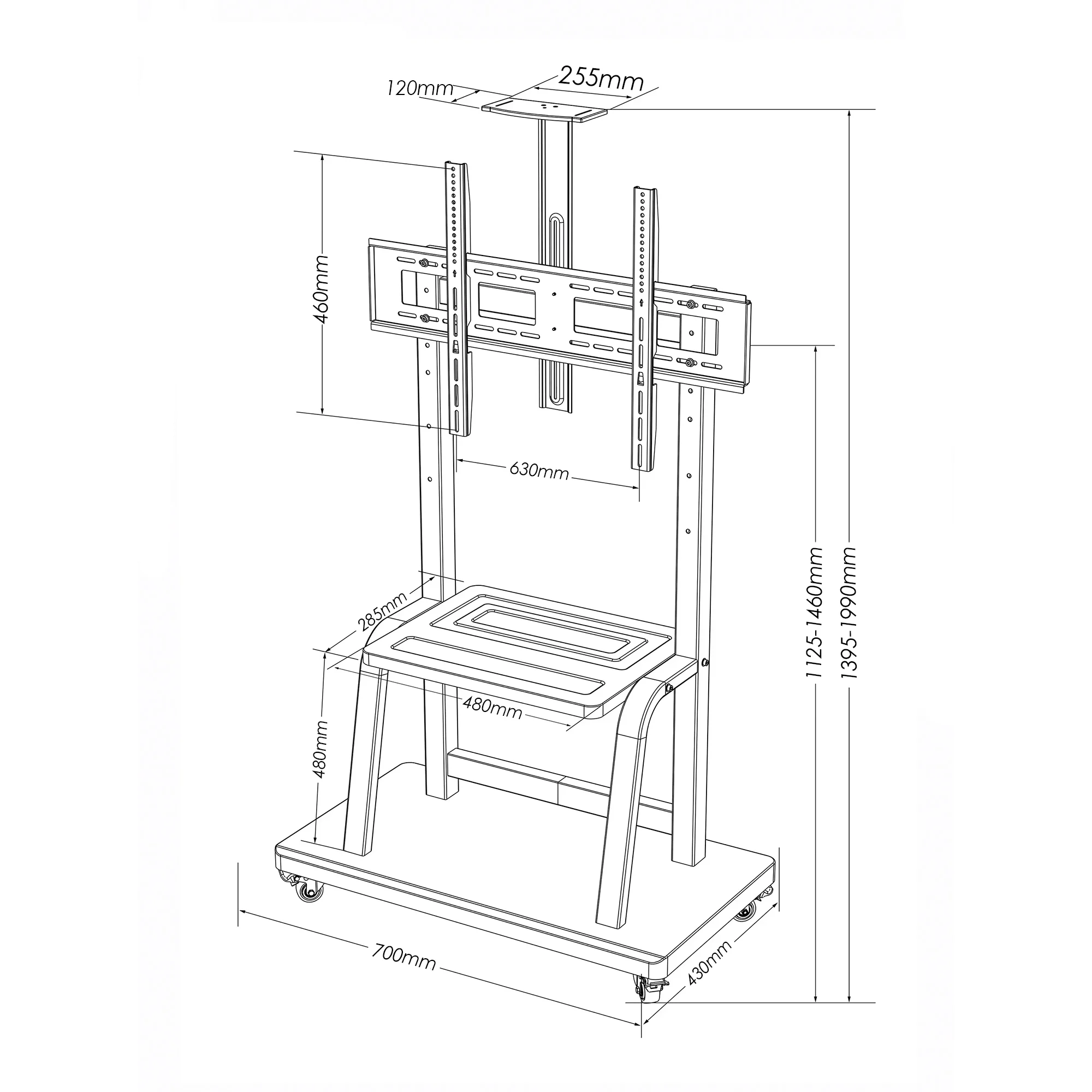 Cтойка для телевизора FD-1700 32''-75'' черная - ForteMarket Cтойка для телевизора FD-1700 32''-75'' черная купить,0