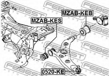 FEBEST сайлентблок MZAB-KEB купить,NaN