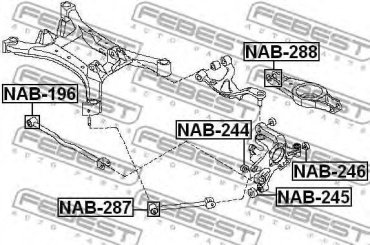 FEBEST сайлентблок NAB-287 купить,NaN