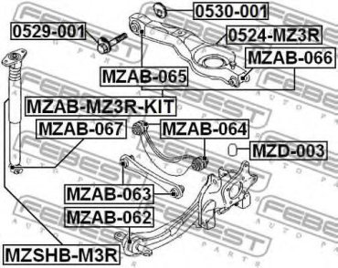 FEBEST сайлентблок MZAB-063 купить,NaN