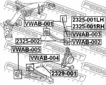 FEBEST сайлентблок VWAB002 купить,NaN