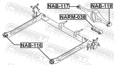 FEBEST сайлентблок рычага подвески NAB-117 купить,NaN
