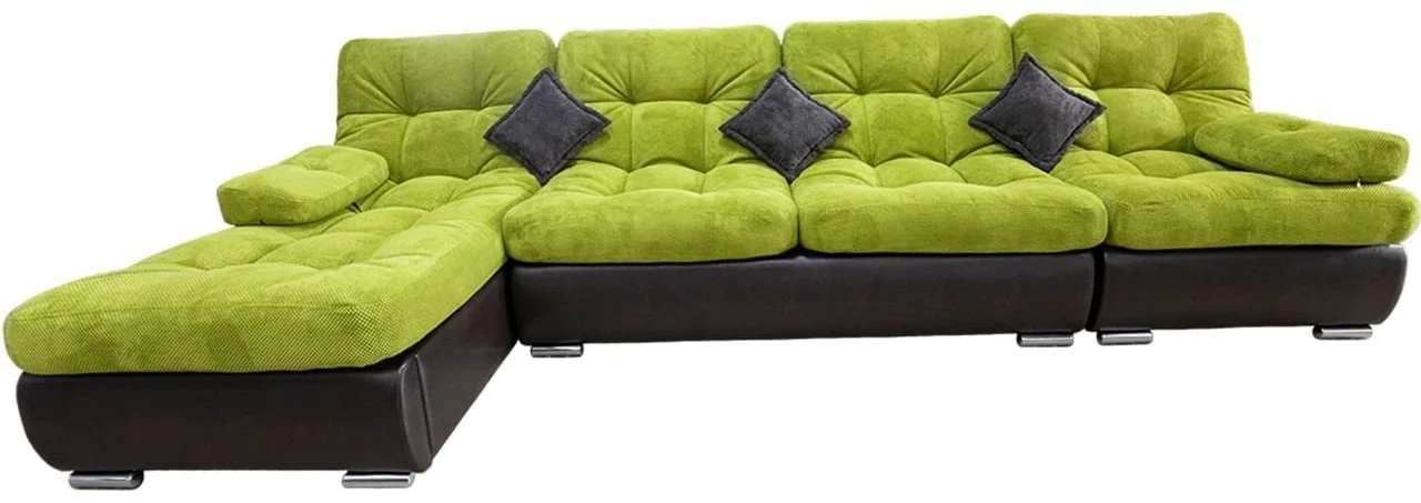 Диван Relax 370x110 см темно-серый/зеленый