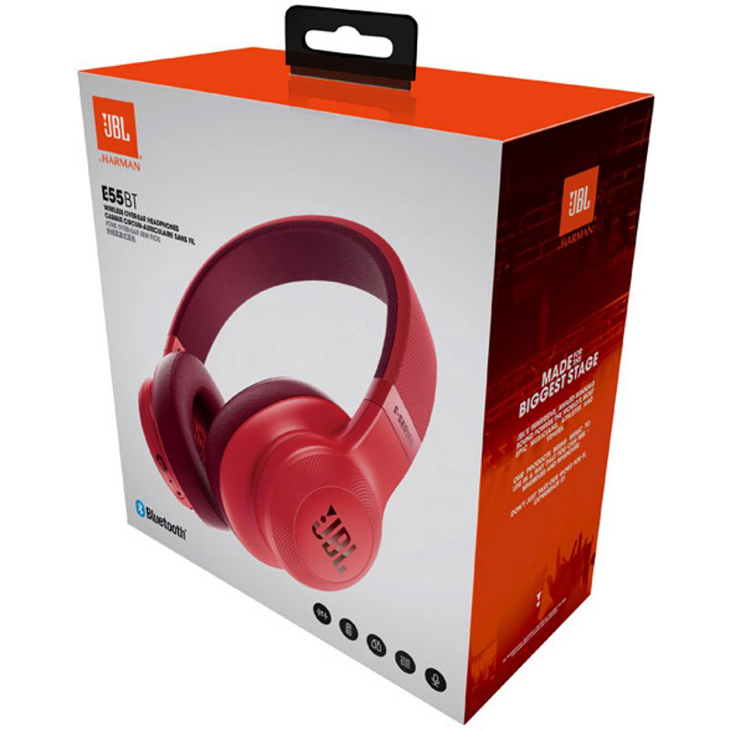 Наушники JBL JBLE55BTRED красные купить,NaN