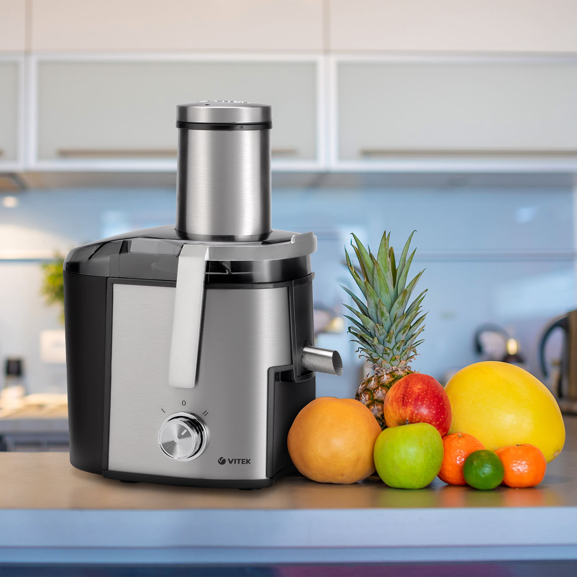 Соковыжималка Vitek VT-3667 серебристая купить,NaN