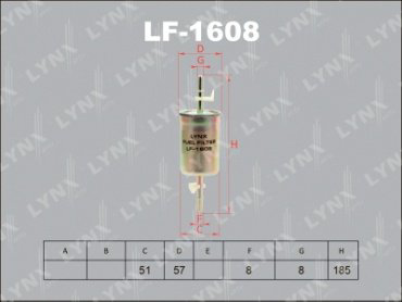 LYNXauto топливный фильтр LF-1608 купить,NaN