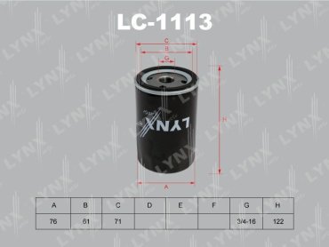 LYNXauto масляный фильтр LC-1113 купить,3354