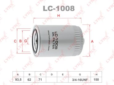 LYNXauto масляный фильтр LC-1008 купить,3385