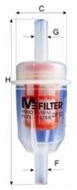 MFilter топливный фильтр DF12 купить,NaN