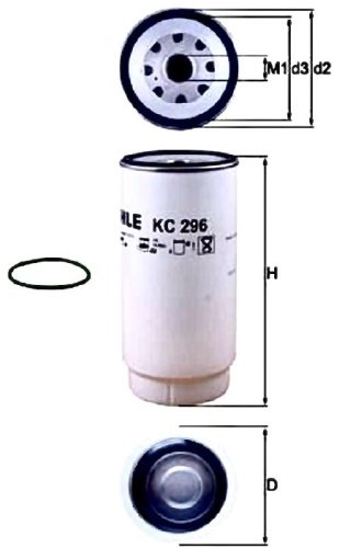 MAHLE топливный фильт KC296D купить,NaN