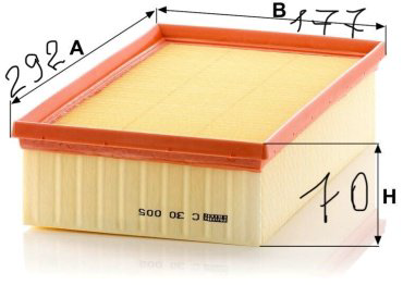 MANN-FILTER воздушный фильтр C30005 купить,9700