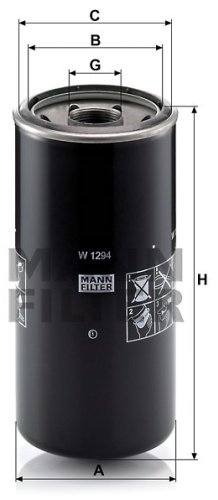 MANN-FILTER масляный фильтр W1294 купить,12640
