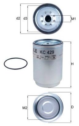 MAHLE топливный фильт KC 429D купить,NaN