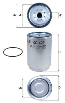 MAHLE топливный фильт KC 429D купить,NaN
