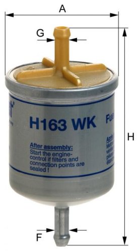 HENGST топливный фильтр H163WK купить,NaN