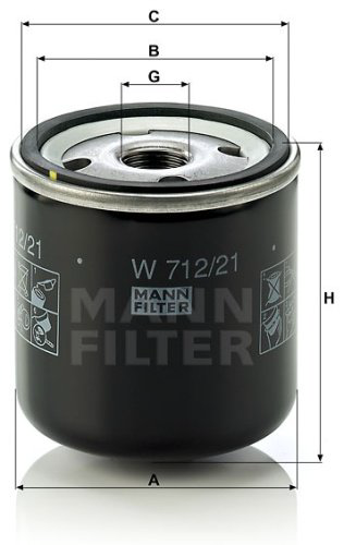 MANN-FILTER масляный фильтр W712/21 купить,4945