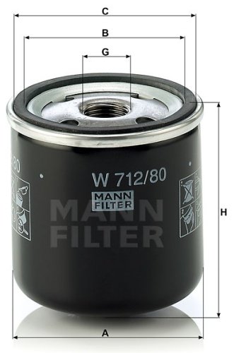 MANN-FILTER масляный фильтр W712/80 купить,NaN