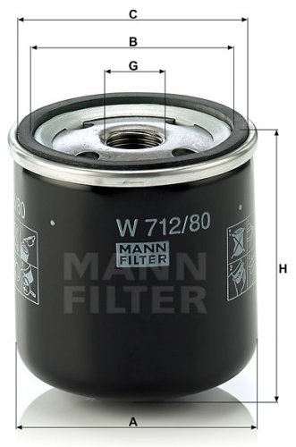 MANN-FILTER масляный фильтр W712/80 купить,NaN