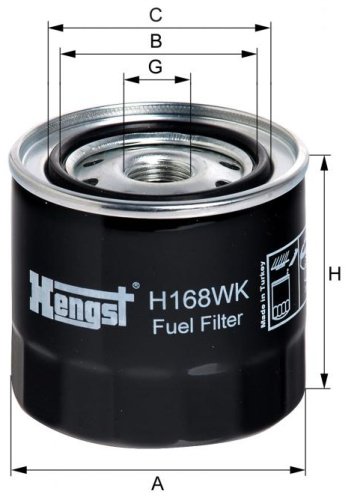 HENGST топливный фильтр H168WK купить,NaN