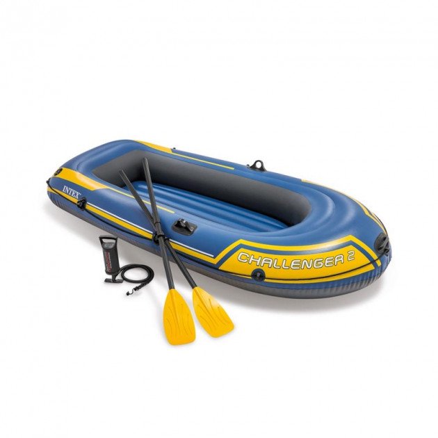 Лодка надувная Intex 68367NP 2 set синяя 