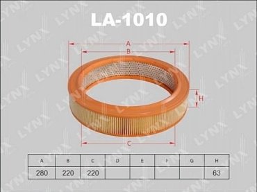 LYNXauto воздушный фильтр LA-1010 купить,NaN
