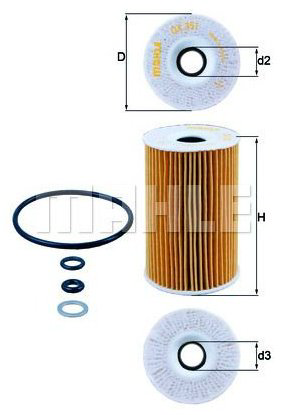 MAHLE масляный фильтр OX 351D купить,NaN