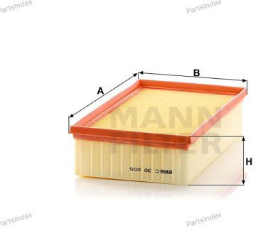 MANN FILTER Фильтр Воздушный C30005 купить,NaN