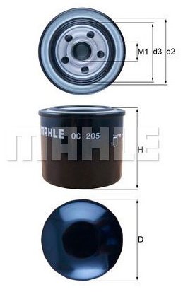 MAHLE масляный фильтр OC 205 купить,NaN