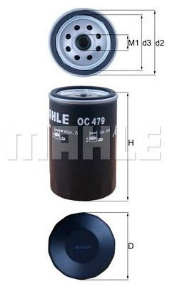 MAHLE масляный фильтр OC 479 купить,4254