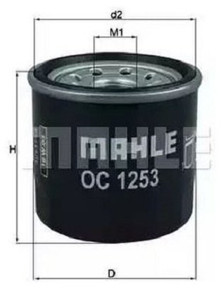 MAHLE масляный фильтр OC1253 купить,NaN