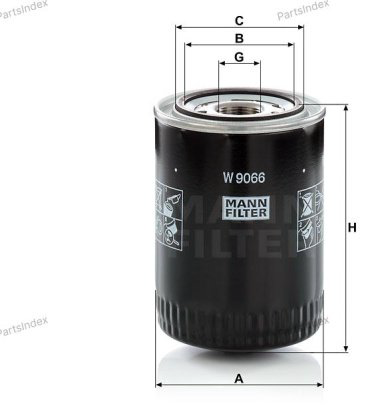 MANN FILTER Фильтр Масляный Двигателя W9066 купить,NaN