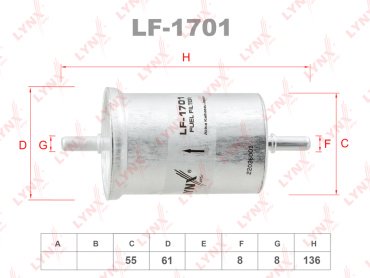 LYNXauto топливный фильтр LF1701 купить,3946