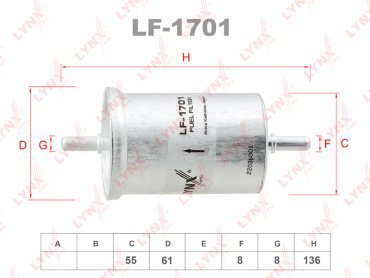 LYNXauto топливный фильтр LF1701 купить,3946