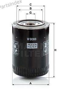 MANN FILTER Фильтр Масляный Двигателя W9066 купить,NaN