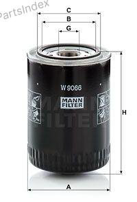 MANN FILTER Фильтр Масляный Двигателя W9066 купить,NaN