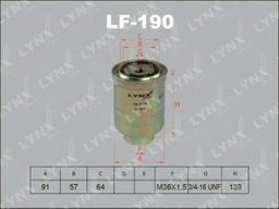 LYNXauto топливный фильтр LF-190