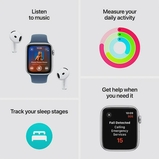 Смарт-Часы Apple Watch SE 2024 GPS 40mm Midnight Aluminium Case with Midnight Sport Band S/M MXE73QI/A