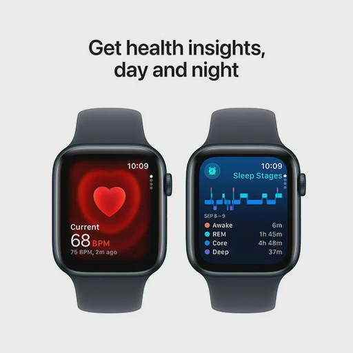 Смарт-Часы Apple Watch SE 2024 GPS 40mm Midnight Aluminium Case with Midnight Sport Band S/M MXE73QI/A