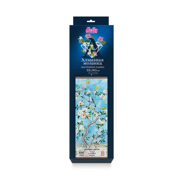 Алмазная мозаика Molly Нежные цветы 35х90 30 цветов купить,NaN