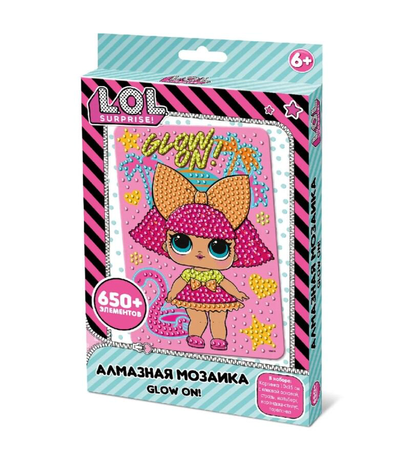 Алмазная мозаика L.O.L Glow on 10х15 купить,NaN
