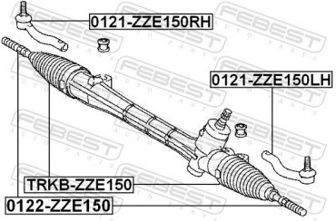 FEBEST Осевой Шарнир, Рулевая Тяга 0122ZZE150 купить,NaN