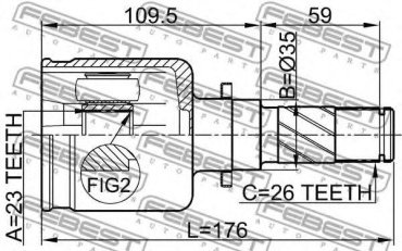 FEBEST шрус 0511-M320ATLH купить,NaN