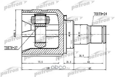 PATRON шрус внутренний PCV1742 купить,NaN