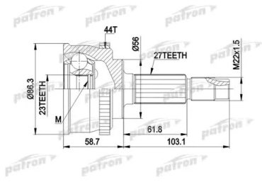 PATRON шрус наружный PCV1508 купить,NaN