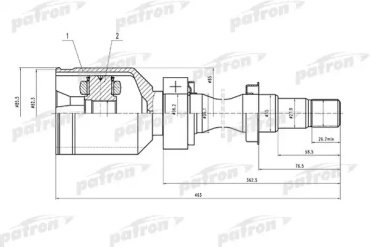 PATRON шрус внутренний PCV1567 купить,NaN